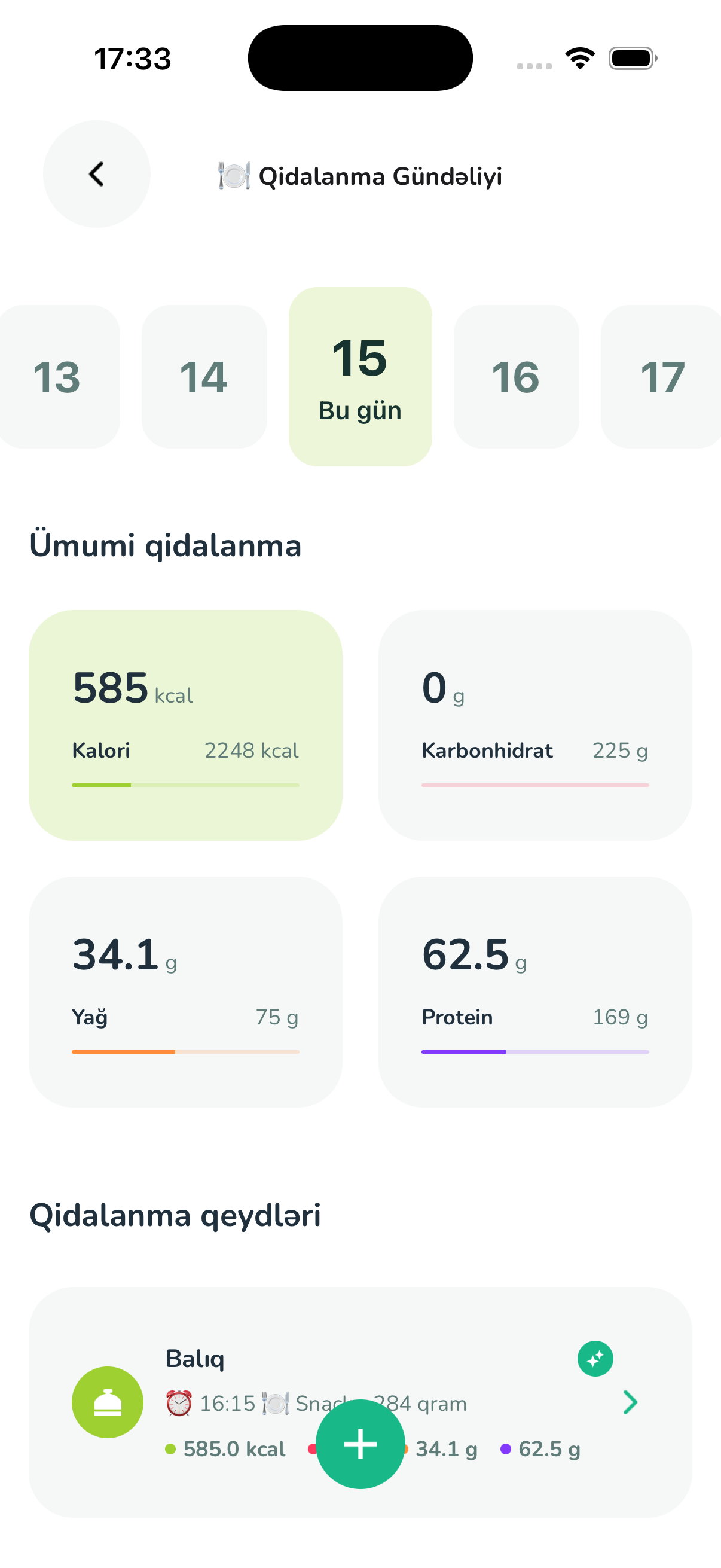 Qidalanma gündəliyi